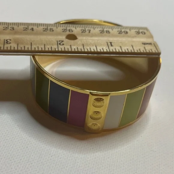 Coach Legacy gold tone bangle bracelet NWOT - Picture 12 of 15
